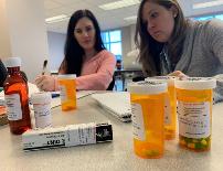 Students observing different medications