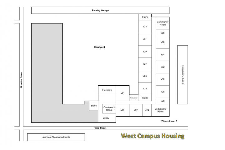 West Campus Floors 6 & 7, Residential
