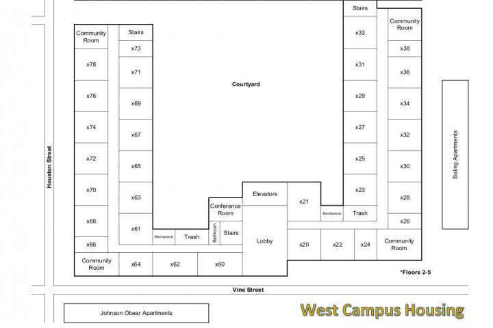 West Campus Floors 2-5, Residential