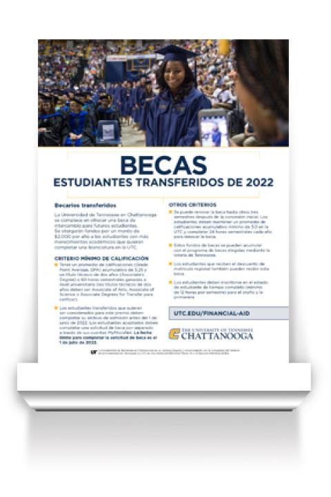 Transfer Scholarship Flyer Spanish