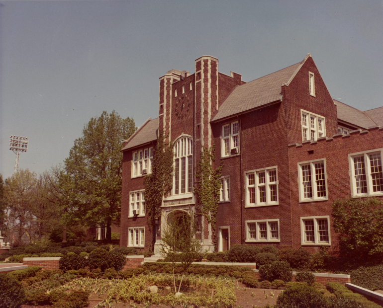 Photograph of Exterior of Founders Hall. 
