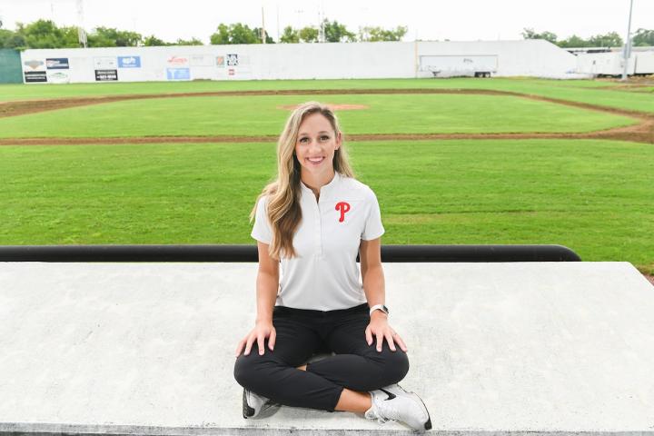 Hannah Huesmann, UTC alumna with the Phillies